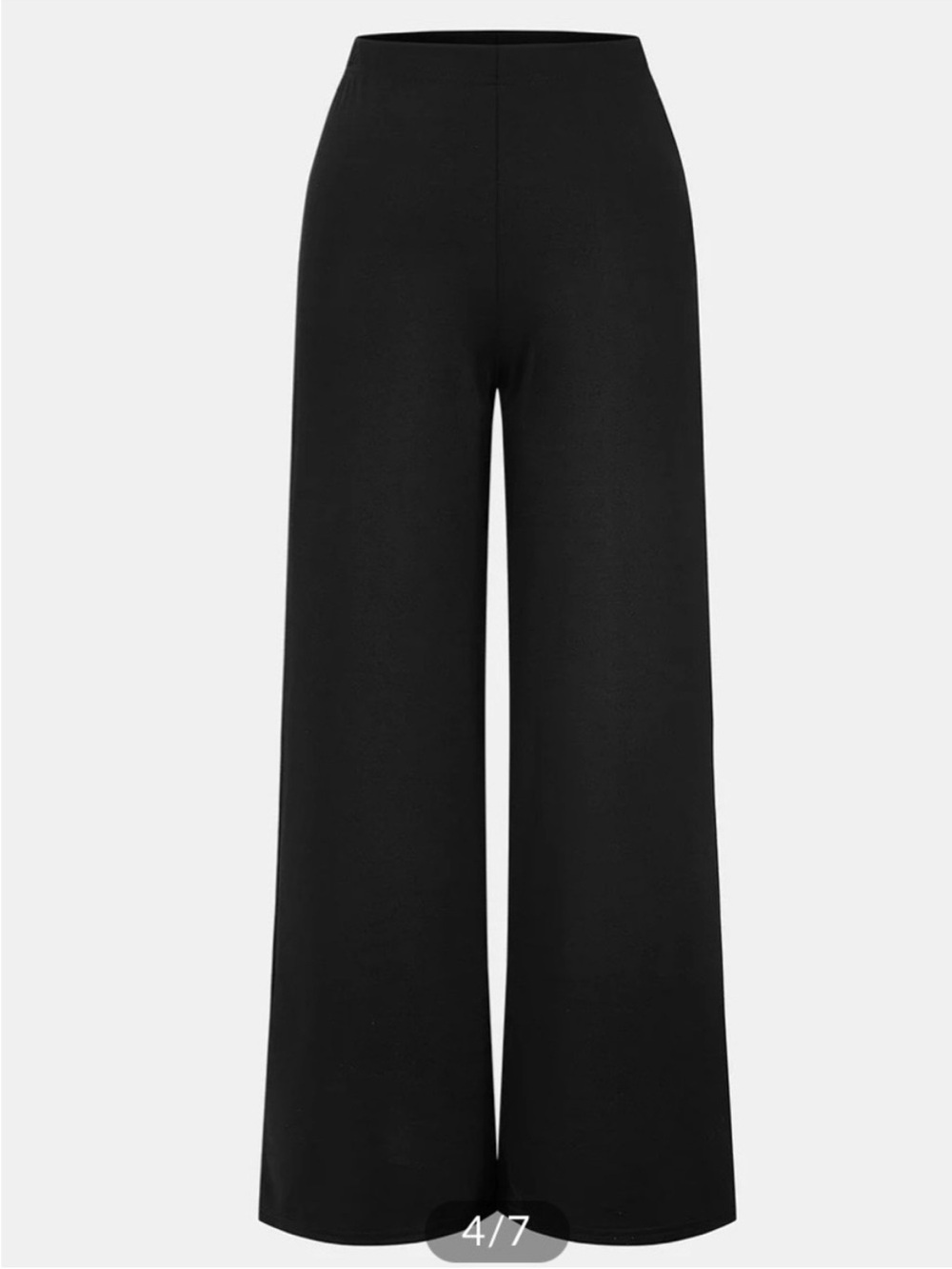 Commense Black Wide-Leg High-Rise Pants